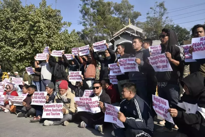 IDPs Protest Sangai Festival in Imphal, Demand Immediate Resettlement