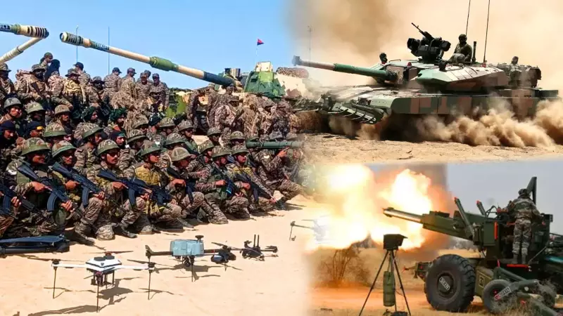Indian Army's Akhand Prahar Exercise in Jaisalmer Tests Joint Combat Power