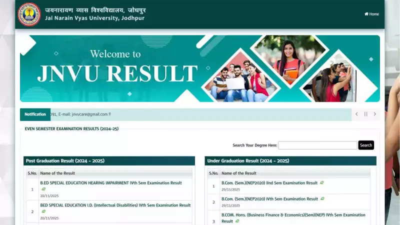 JNVU Result 2025: B.Com 2nd & 4th Semester Scores Released