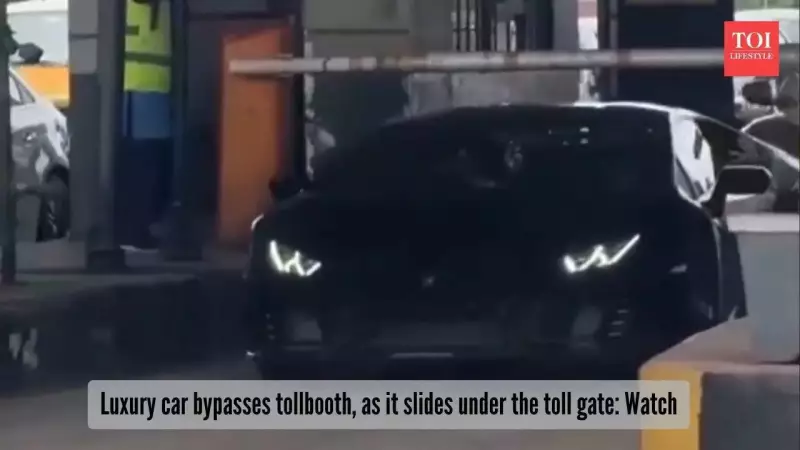 Lamborghini Slips Under Toll Gate Without Paying: Viral Video Sparks Outrage
