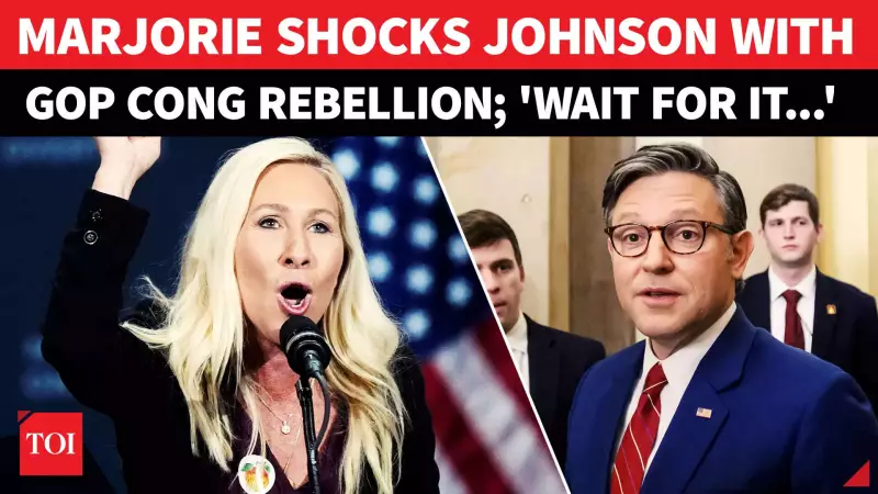 Marjorie Taylor Greene Declares War on Mike Johnson, Predicts GOP Resignations