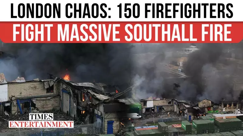 Massive Southall Warehouse Fire: 150 Firefighters Battle Blaze in London