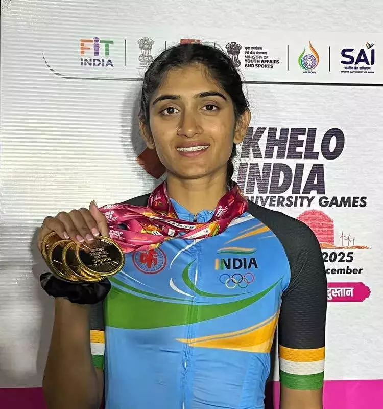 Meenakshi Rohilla Wins 4 Gold Medals at Khelo India University Games 2025