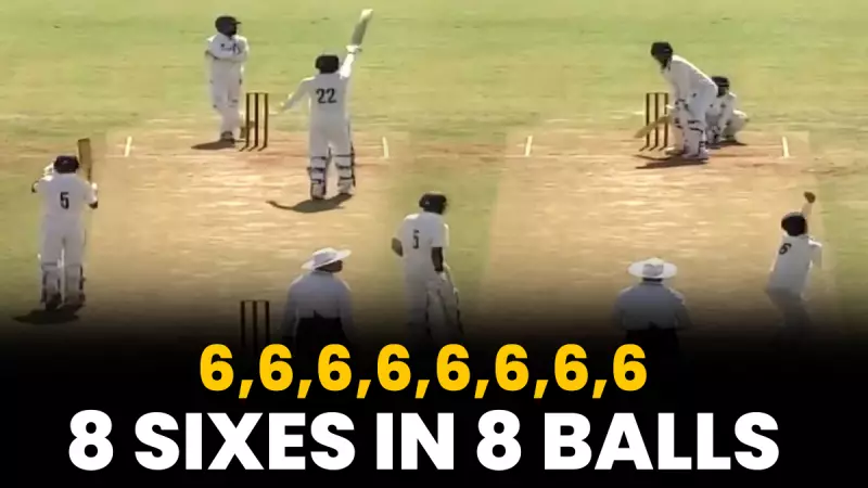 Meghalaya's Akash Choudhary smashes fastest FC fifty with 8 sixes