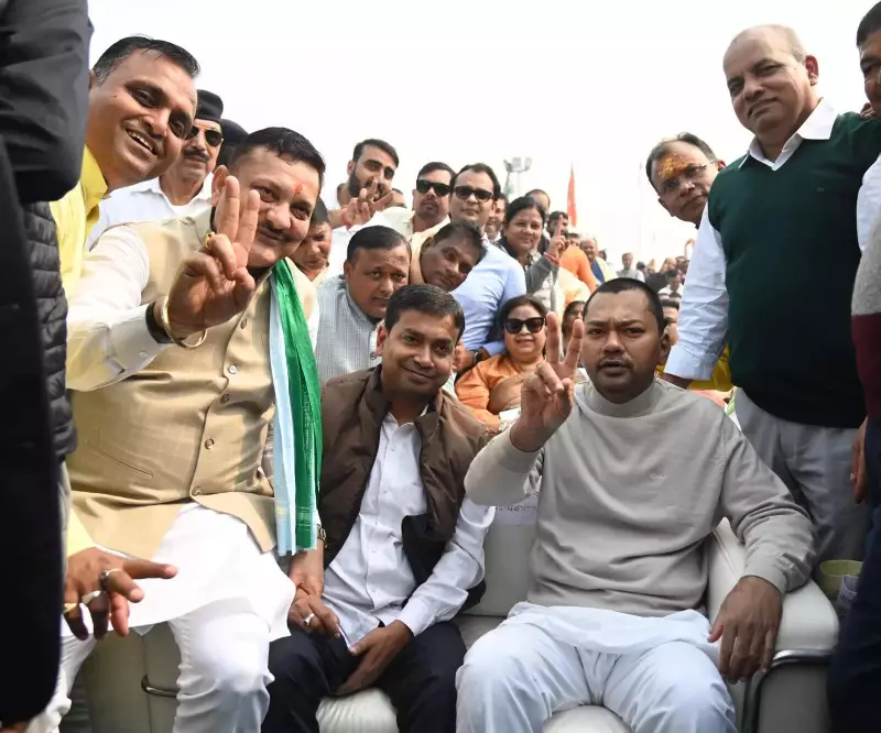 Nitish Kumar's Son Nishant Watches Father's 10th Oath, Fuels Political Speculation