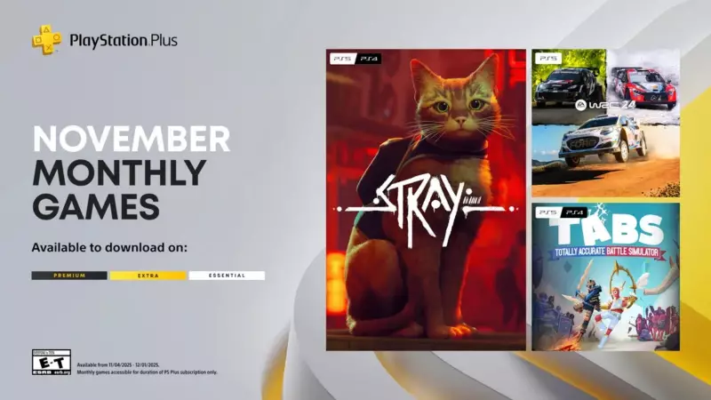 PlayStation Plus November 2025 Games Revealed: Stray, EA Sports WRC 24 & Totally Accurate Battle Simulator Coming to PS4/PS5