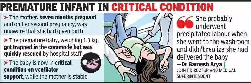 Premature Baby Rescued from Hospital Toilet in Chhattisgarh