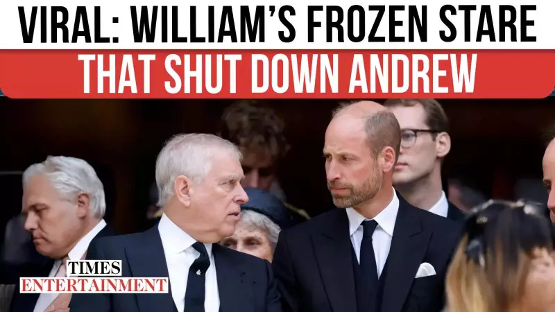 Prince William's Icy Reaction to Andrew's Final Royal Moment Goes Viral