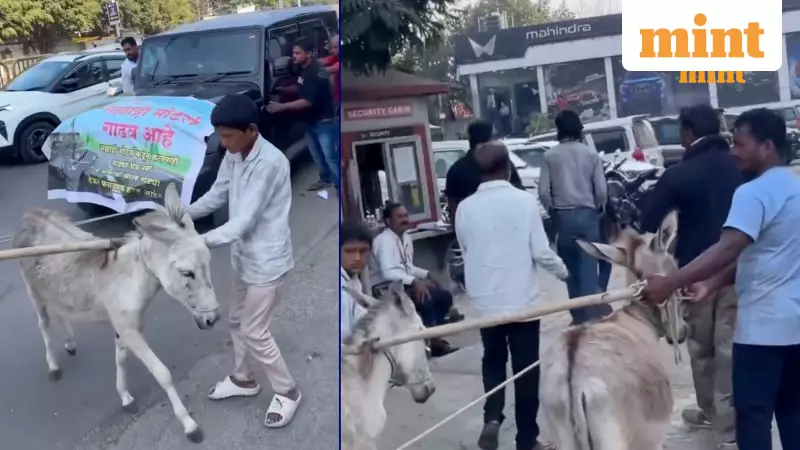 Pune Man Uses Donkeys to Tow Faulty Mahindra Thar in Protest