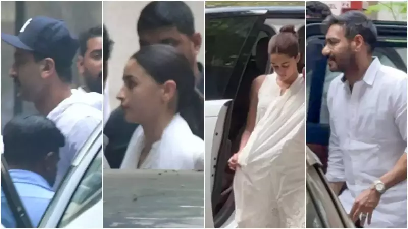 Ranbir, Alia, Ajay Visit Dharmendra's Family in Mourning