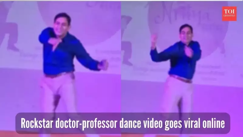 Rockstar Professor Goes Viral: Moonwalks Across Stage During Academic Event!