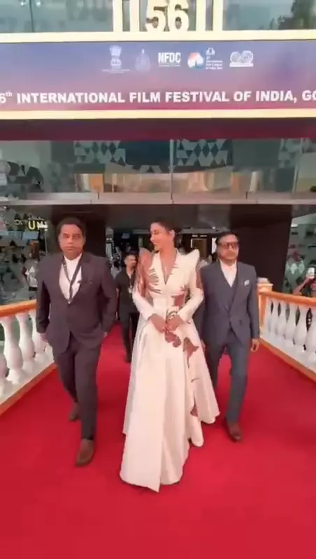 Rukmini Maitra Stuns in White Gown at IFFI 2025 Red Carpet