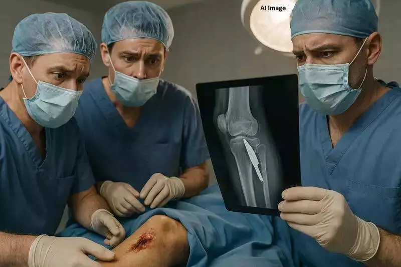 Surgical Blade Left in Patient's Leg at Kakinada Government Hospital