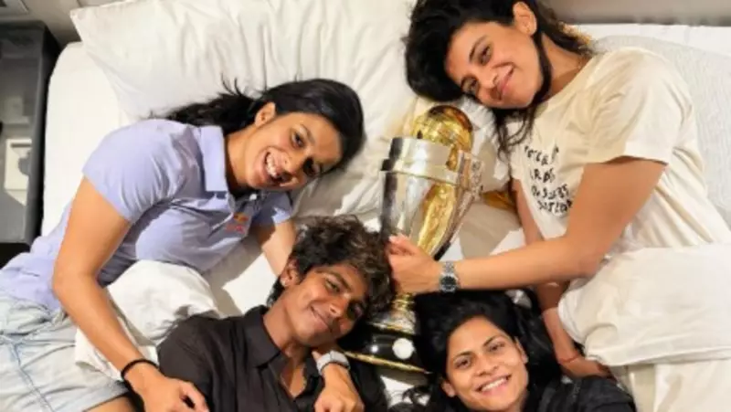 Sweet Dreams with Silverware! Jemimah Rodrigues & Teammates Sleep Beside World Cup Trophy After Historic Win