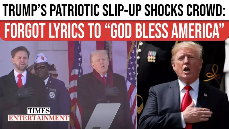 Trump Forgets 'God Bless America' Lyrics at Arlington Veterans Day Event