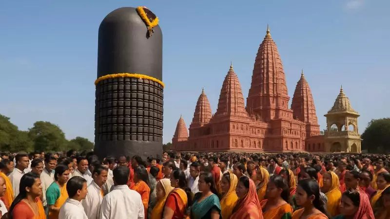 World's Tallest 33-ft Shivling Travels 2100 km from Tamil Nadu to Bihar