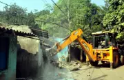 Bhubaneswar Demolition Drive: 82 Illegal Structures Razed in Salia Sahi