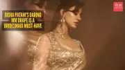 Disha Patani's Vintage Golden Saree Look Channels 90s Bollywood