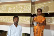 Hazaribag Duo Paints Rabindra Bhavan with Tribal Art Sohrai & Kohvar