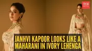 Janhvi Kapoor Stuns in Ivory Anamika Khanna Lehenga: A Modern Royal Fashion Moment