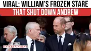 Prince William's Icy Reaction to Andrew's Final Royal Moment Goes Viral