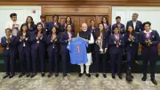 Team India Presents PM Modi with Special 'NAMO No.1' Jersey After Historic Victory