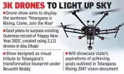 Telangana Aims for Guinness Record with 3000-Drone Sky Show