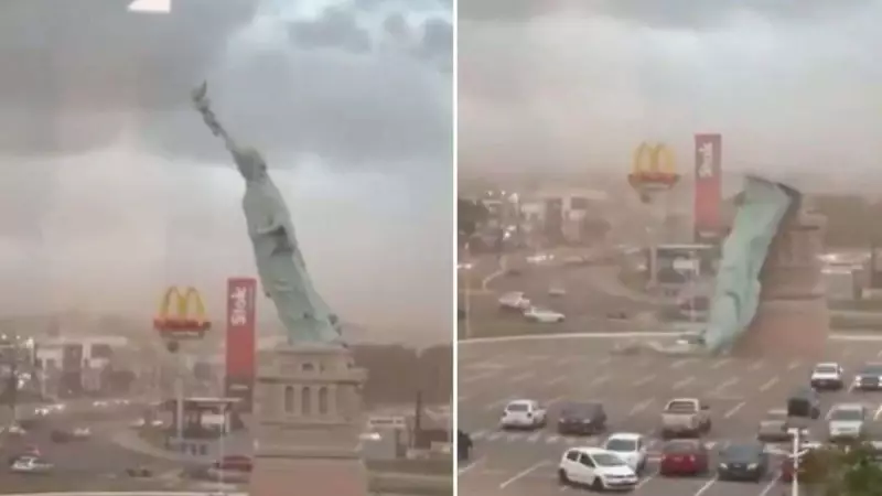 24-Metre Statue of Liberty Replica Collapses in Brazil Due to Strong Winds