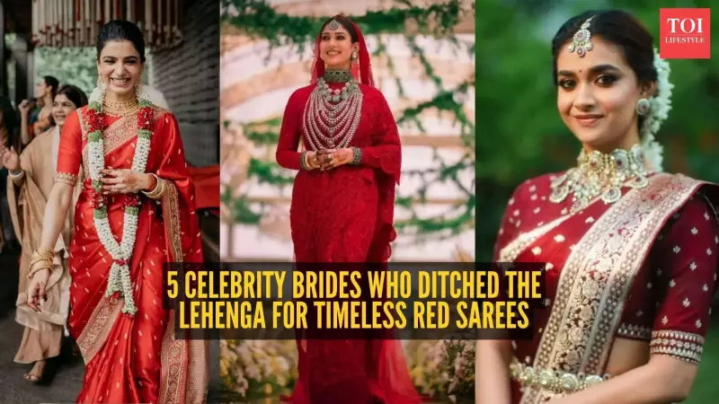 5 Celebrity Brides Who Chose Red Sarees Over Lehengas for Their Wedding