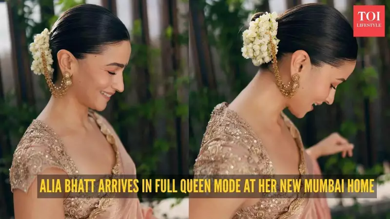 Alia Bhatt's Griha Pravesh Look: Inside Her ₹250 Cr Home & Manish Malhotra Saree