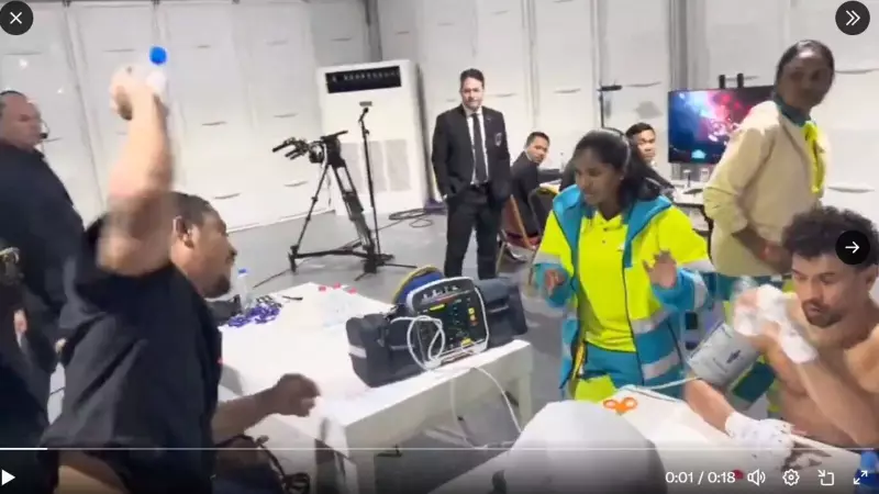 Anthony Taylor Throws Water Bottle at Neeraj Goyat After Boxing Defeat in Dubai