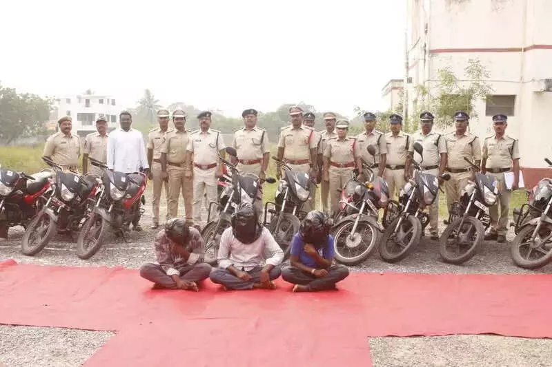 Bapatla Police Bust Bike Theft Ring, Recover 37 Vehicles Worth Rs 21.2 Lakh
