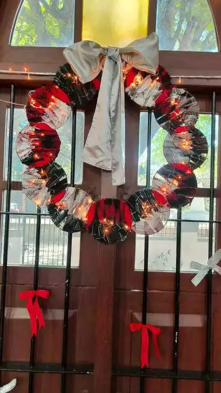 Bengaluru Church Crafts 25ft Christmas Tree from Old Saris, Continues 17-Year Eco-Tradition