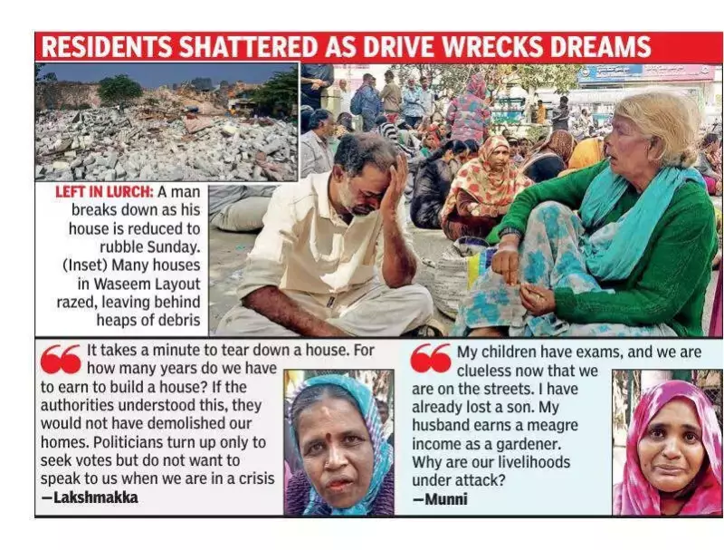 Bengaluru Demolition Drive Razed 200+ Houses, Sparks Protests at Minister's Home