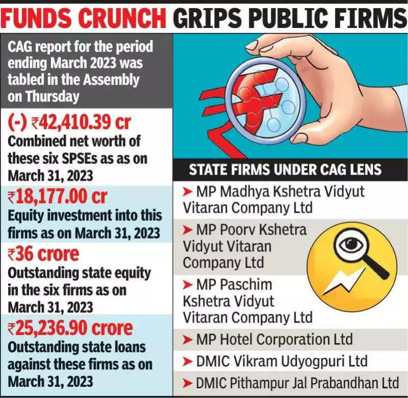 CAG Report: 6 MP PSUs' Net Worth Plummets to Negative ₹42,410 Crore