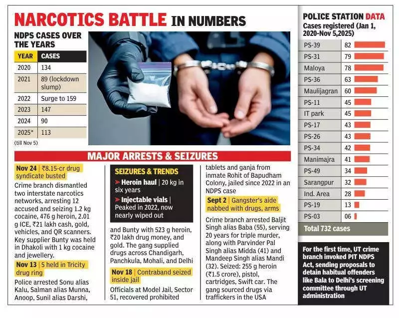 Chandigarh Police Crackdown: 835 Drug Smugglers Arrested, Rs 15 Crore Assets Frozen