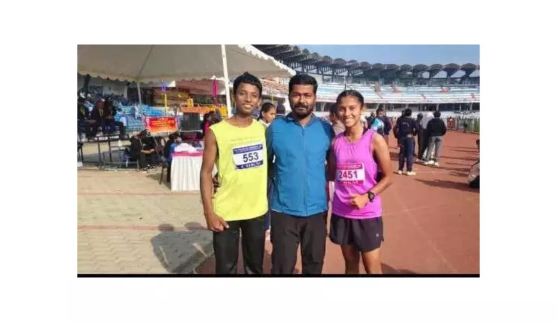 Chikkamagaluru Teens Vidusha & Faris Race to National Walking Championships