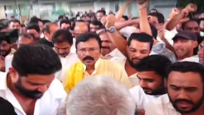 Congress Workers Chant Pro-Shivakumar Slogans at Venugopal's Mangaluru Welcome