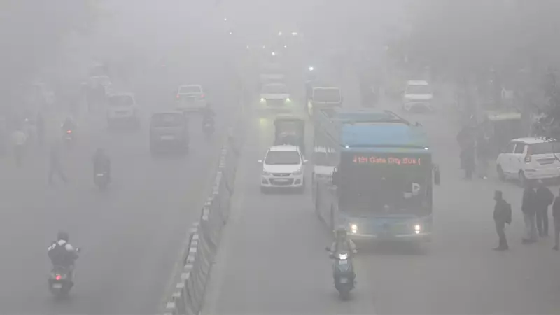 Delhi Chokes: Dense Fog and Severe AQI of 390 Disrupt Life, IMD Issues Alerts