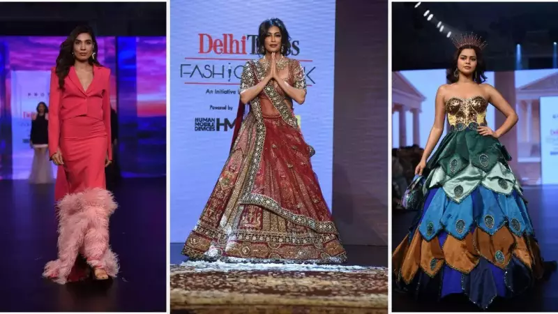 Delhi Times Fashion Week 2025 Opens with Glittering Wedding Couture & Bold Winter Styles