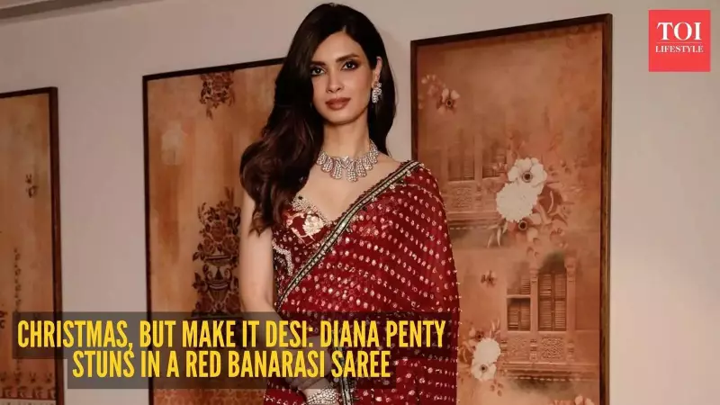 Diana Penty's Rs 95,000 Banarasi Saree Redefines Christmas Fashion