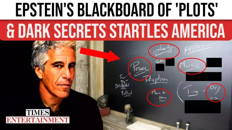 Epstein's Chalkboard of 'Plots' & 'Power' Revealed in New Island Photos