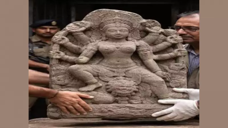 Fisherman Finds Ancient Durga Sculpture in Jhelum, Handed to Archaeology Dept