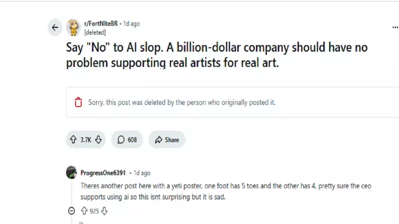 Fortnite AI Art Controversy: Players Outraged Over 'Nine-Toed Yeti' Poster