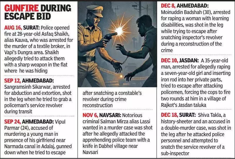 Gandhinagar Police Fire at Accused in Child Rape Case During Escape Attempt