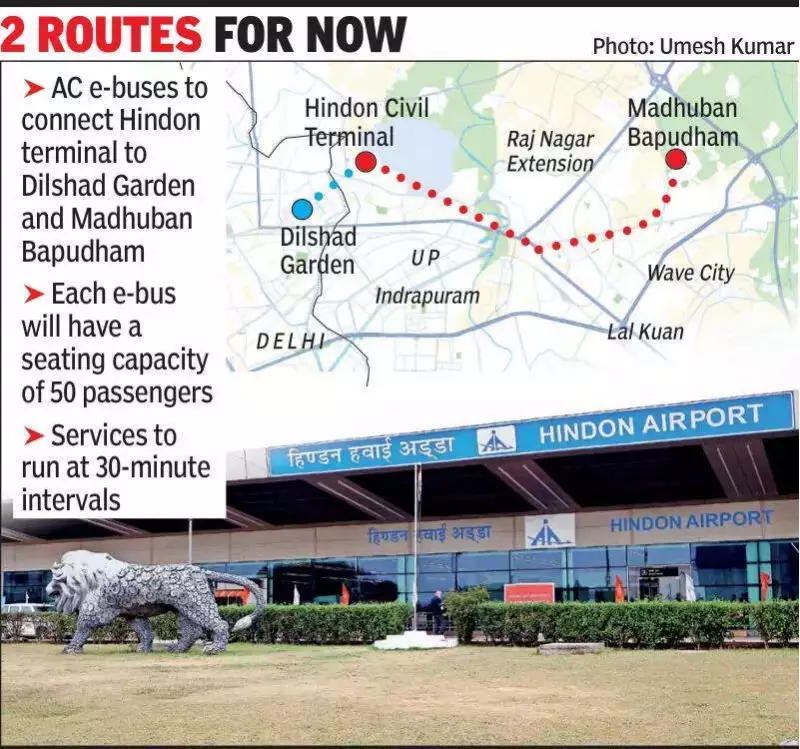 Ghaziabad's Hindon Civil Terminal to Launch E-Bus Service in Jan for Last-Mile Connectivity