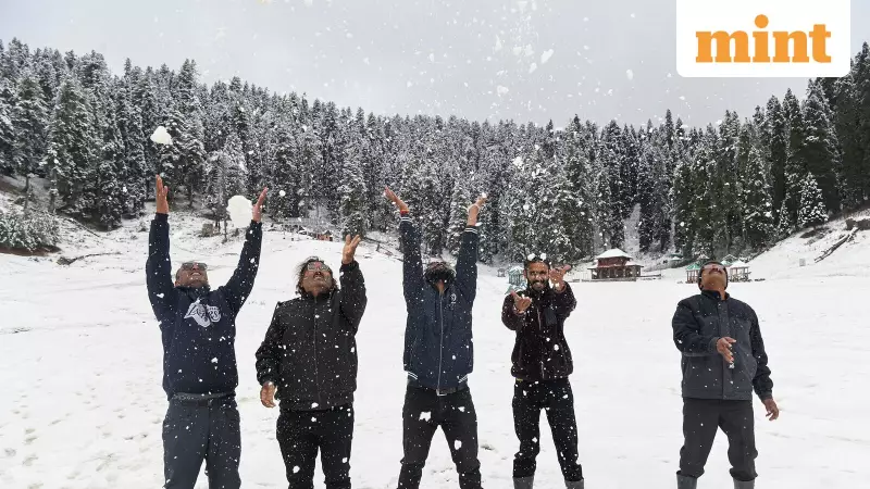 Gulmarg Welcomes Chillai Kalan with Fresh Snowfall, IMD Issues Yellow Alert