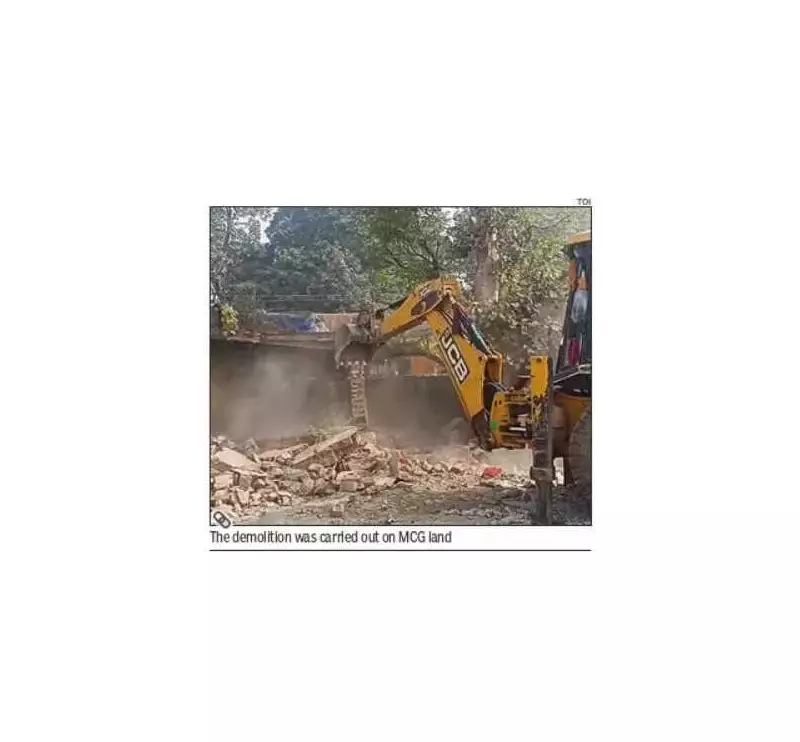 Gurgaon Police Demolish Illegal Market on Govt Land, Target Organized Crime