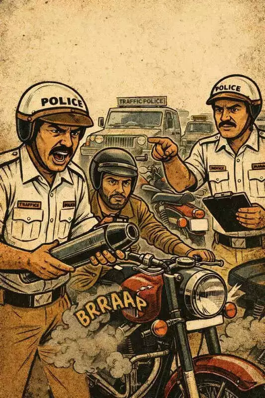Gurgaon Traffic Police Crack Down: 33 Bikers Fined Rs 3.3 Lakh for Modified Silencers
