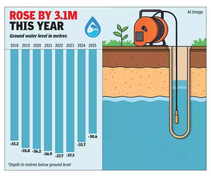 Gurgaon's Water Table Rises to 30.6m, But Experts Warn It's a Rain Mirage